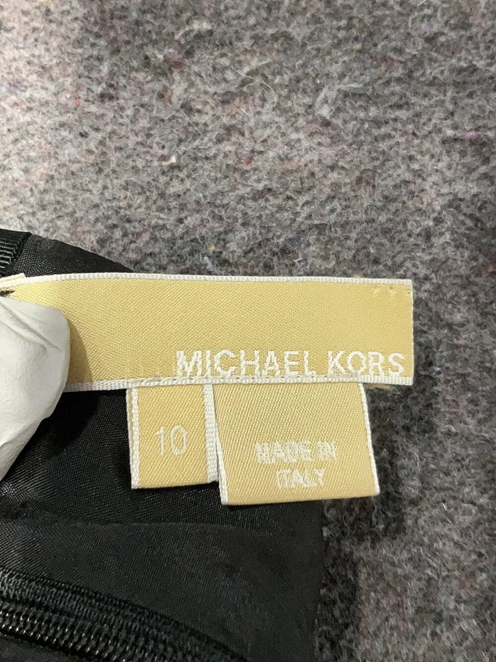 Michael Kors Collection Tweed Sheath Skirt – Size 10 Gray/Black Wool Silk Blend - Picture 4 of 5